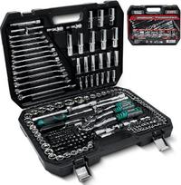 CCLIFE raktų rinkinys, 218 dalių, Cr-V, su ratchet mechanizmu, dėklas, 1/4 colio, 3/8 colio, 1/2 colio | 72 dantų, „Torx“, su plyšiu, „Phillips“, „Pozidriv“, šešiakampiai, dirbtuvėms, garažui, didelio našumo, patvarūs