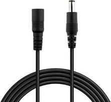 CCTV 2,1 x 5,5 mm DC 12 V maitinimo prailginimo kabelis, juodas, 3 m / 5 m / 10 m, su vyriškuoju ir moteriškuoju jungtimis, skirtas CCTV kameroms, DVR įrenginiams, LED juostoms ir maršrutizatoriams.(1 metras) | Prailgina 12 V nuolatinės srovės maitinimą C