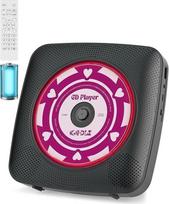 CD grotuvas Nešiojamas "Bluetooth" radijo imtuvas su CD grotuvu su garsiakalbiu USB ir AUX atkūrimas su nuotolinio valdymo pulteliu Dulkių dangtelis Juodas