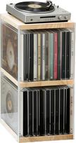 CD laikiklis, rašomojo stalo organizatorius, 21,6 x 15,9 x 32,1 cm, retro stiliaus CD laikymo dėžės, riešutmedžio mediena, skirtos 30 CD dėklams, 55 DVD plokštelėms plonuose dėkluose ir 130 diskams CD dėkluose