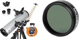 CELESTRON 22461 StarSense Explore DX 130 Niutono veidrodinis teleskopas ir 94119-A 1,25 colio Mėnulio filtras, juodas