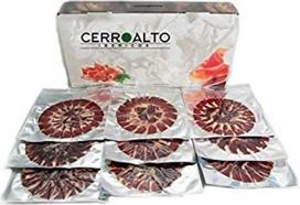 CERROALTO 100 % „Cebo“ kumpis iš Iberijos veislės kiaulių (supjaustytas peiliu) 100 g (5 pakeliai)
