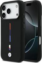 CG MOBILE BMW M Silikoninė trispalvė linija, suderinama su "MagSafe" dėklu, skirtu "iPhone 17 Pro" (juoda)