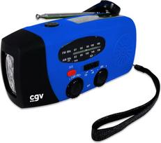 CGV | Avarinis radijas „VigiRadio“ FM/AM su saulės energijos dinamo ir išoriniu akumuliatoriumi, IPX3