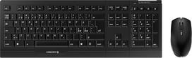 CHERRY B.UNLIMITED 3.0 belaidis klaviatūros ir pelės rinkinys, šiaurietiškas išdėstymas (QWERTY), 2,4 GHz radijo ryšys, patvarūs, atsparūs trinčiai klavišai, įkraunamas, juodos spalvos