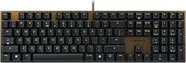 CHERRY KC 200 MX mechaninė biuro klaviatūra su anoduota metaline plokštele, ES išdėstymas (QWERTY), laidinė, MX2A tylūs raudoni jungikliai, juoda / bronzinė