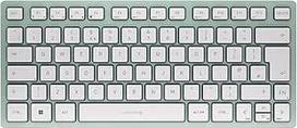 CHERRY KW 7100 MINI BT Kompaktiška kelių įrenginių klaviatūra su 3 "Bluetooth" kanalais JK išdėstymas (QWERTY) Plokščias dizainas su dėklu Agavos žalia