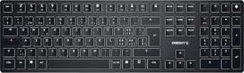 CHERRY KW X ULP itin plona mechaninė klaviatūra, Šveicarijos QWERTZ išdėstymas, juoda | Belaidė klaviatūra, suderinama su iki 4 įrenginiais, „Bluetooth“, 2,4 GHz belaidis ryšys ir laidinis jungimas, baltas apšvietimas, įkraunama