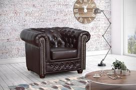 Chesterfield fotelis 1 sėdimoji vieta iš dirbtinės odos Vintage ruda sofa minkštasuolis