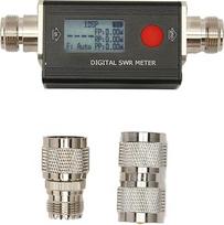 CHICIRIS skaitmeninis SWR matuoklis, 120 W, 80–999 MHz, skirtas VHF ir UHF radijo ryšio prietaisams | Rankinis galios matuoklis, LCD ekranas su apšvietimu, 350 mAh baterija, 50 Ω RF sąsaja, metalinis korpusas