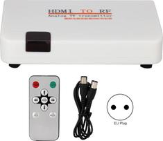 ciciglow HDMI į RF koaksialinį keitiklį, RF keitiklio dėžutė HDMI vaizdo adapteris palaiko įvesties skiriamąją gebą 480I/480P/576I/576P/720P/720I/1080I/1080P (ES kištukas)