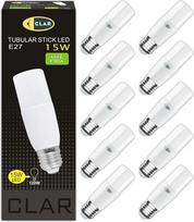 CLAR – Energiją taupančios lemputės E27 „Corn Cob“ LED E27 Energiją taupančios lemputės Pailgos LED 15 W Šaltai balta 6000 K (10 vnt. pakuotė)