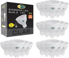 CLAR – MR16 GU5.3 LED prožektorius, 12 V, 5 W, šilta balta, 3000 K, halogeninių lempų pakaitalas (20 vnt. pakuotė)