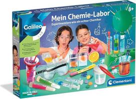 Clementoni Galileo Lab Mano chemijos laboratorija - įdomios cheminės reakcijos su mėgintuvėliais, pipetėmis ir priedais - eksperimentų dėžutė vaikams nuo 8 metų Clementoni 59439
