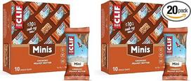 CLIF BAR Minis | užkandžiai | traškus žemės riešutų sviestas | su 4 g pflanzlichem Eiweiß | užkandžiai keliaujantiems | 10 x 28 g (pakuotė su 2)