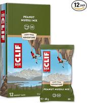 CLIF BAR „Peanut Muesli Mix“ augalinis energetinis batonėlis, 12 vnt. po 68 g | Su 11 g augalinių baltymų, skirtas bėgimui, maratono treniruotėms, dviračių sportui ir ištvermės sporto šakoms