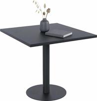 CLP „Freida Square“ bistro stalas, 70 x 70 cm, modernus virtuvės stalas 2–4 žmonėms, kompaktiškas valgomojo stalas iš MDF ir metalo, taupantis vietą, spalva: juoda