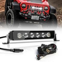 CO LIGHT 8 colių LED juosta automobiliui, 22 W, 4000 LM, LED šviesos juosta, 12 V, E sertifikuota, IP68, taškinis apšvietimas ir plataus kampo apšvietimas, kombinuotas apšvietimas, 4300 K, vandeniui atsparus DT kabelių rinkinys, skirtas 4x4 visureigiams,