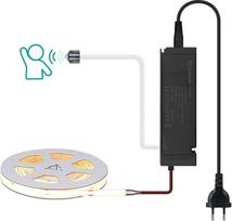 COB LED juosta 5 m šiltos baltos spalvos su judesio jutiklio perjungimu ir 60 W maitinimo šaltiniu, LED juosta po įrenginiu 5 m šviesos juostos akustinėms plokštėms Šviesos juosta virtuvėje