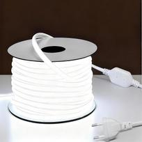 COB LED juosta lauke 15 m, 230 V tiesioginės jungties LED juosta vandeniui atspari lipni šviesos juosta lauke lankstus šviesos vamzdis 6000 K šaltai balta vidaus lauko dekoravimo apšvietimui