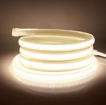 COB LED juosta su jungikliu, 230 V, 360 LED/m, ypač ryški, didelio tankio, IP65 atsparumo vandeniui, ypač ryški LED juosta, skirta naudoti patalpose ir lauke, namų, švenčių ir „pasidaryk pats“ dekoracijoms (natūraliai balta, 10 m)