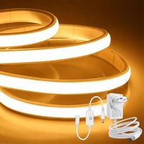 COB neoninė LED juosta, 24 V, 10 m, šilta balta, 3000 K, IP67, atspari vandeniui