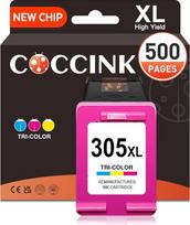 COCCINK 305XL, skirtas HP 305 spausdintuvų kasetėms „DeskJet 2820e“, „2800e“, „2700e“ – H-305XLC