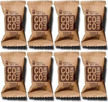 COCOHAGEN ekologiškas datulių užkandis „Triple Chocolate“ – be riešutų, be pridėto cukraus šokoladiniai energetiniai rutuliukai, veganiški batonėliai, 8 x 20 g