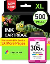COLORETTO 305XL atnaujintas rašalo kasetės pakaitalas, skirtas HP 305 XL, suderinamas su spausdintuvais HP Envy 4200e, 4210e, 4220e, 4222e, 4230e, 4255, 4255e, 1 spalva, didelis našumas