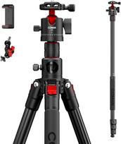 COMAN 181 cm trikojis su viršutine kolona, fotoaparato trikojo centrinė kolona ir 360 laipsnių pasukimas | Nuimamas monopodas su „Arca“ QR plokštele, horizontalus trikojis, skirtas fotoaparatams ir DSLR, maksimali apkrova – 5 kg