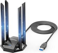 COMFAST WLAN raktas, WLAN imtuvas, kompiuterio „WiFi7 6500M“ trijų dažnių USB WLAN adapteris