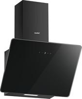 COMFEE kampinė virtuvės gartraukė ANGJ64B-60 iš grūdinto stiklo ir nerūdijančio plieno, 60 cm pločio, su jutikliniu LED ekranu, recirkuliacijos ir ištraukimo sistemomis, montuojama ant sienos, virtuvės gartraukė, 600 mm, juoda