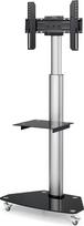 CONECTO LM FS01G „Premium“ televizoriaus stovo pagrindas, skirtas plokščiaekraniams LED ir plazminiams televizoriams, reguliuojamas nuo 37 iki 70 colių (94 ir 178 cm, iki 40 kg, atitinka VESA standartą, sidabrinė/juoda)