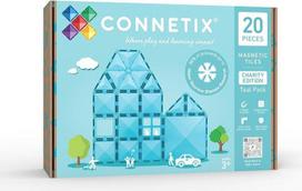 CONNETIX labdaros leidinys "Teal", 20 magnetinių plytelių pakuotė