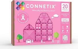 CONNETIX Magnetiniai statybiniai kaladėlių blokai "Charity Edition", rožinės spalvos, 20 vnt.