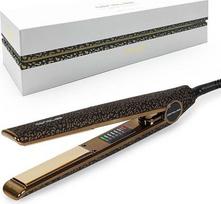 Corioliss C1 | Plaukų tiesintuvai | Plaukų tiesintuvai moterims | Titano plokštelės ir garbanavimo funkcija ploniems plaukams | Profesionalus plaukų tiesintuvas su temperatūros reguliavimu (Leopard Gold Soft Touch)