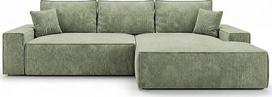 CORNERO „Verona“ kampinė L formos sofa su miego funkcija ir daiktų laikymo dėže – L formos sofa svetainei, 3 vietų, 280 cm x 185 cm x 86 cm