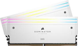 CORSAIR „Dominator Titanium RGB“ DDR5 RAM 32GB (2x16GB) DDR5 7000 MHz CL34, suderinama su „Intel XMP“ ir „iCUE“ – kompiuterio atmintis, balta (CMP32GX5M2X7000C34W)
