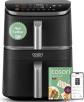 COSORI Turbo Tower Pro Smart Airfryer, 10,8 l talpos karšto oro keptuvė su keramine danga, DualBlaze technologija ir WiFi valdymu, sidabriškai pilka, pilkai sidabrinė