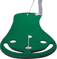 Crestgolf Putting Matte Minigolf für Zuhause Putting Green Indoor mit 3 Löchern,Putting Trainer Indoor Outdoor für Anfänger, Profis