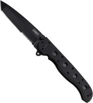 CRKT M16-10KZ EDC sulankstomas kišeninis peilis: kasdienio nešiojimo, juodas dantytas peilio ašmenys, „Tanto“ tipo, automatinė vidinė saugos sistema, nailono rankena, kišeninis spaustukas | Peilio ašmenys, „Tanto“ tipo, automatinė vidinė saugos sistema, n