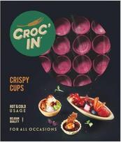 CROC'IN – Tešlos dubuo įdarui, fuksijos spalvos – pyragėlių pagrindas saldžiems pyragėliams arba pikantiškiems užkandžiams – rankų darbo ir veganiški – 60 vnt. pakuotė