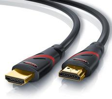CSL – „Ultra HD 4K“ HDMI kabelis, baltas/raudonas/juodas, V2, viengubas, juodas