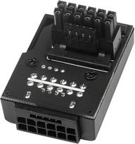 CY adapteris 12VHPWR ATX3.0 PCI-E5.0 maitinimo modulinis vyriškos ir moteriškos lyties prailginimo adapteris žemyn 90 laipsnių kampu, skirtas 3080 3090TI PSU 16Pin 12+4P vaizdo plokštei