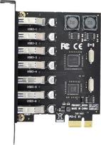 CY PCI-E į USB 3.0 šakotuvas – „PCI Express“ išplėtimo adapteris su 7 prievadais (5Gbps), skirtas pagrindinei plokštei
