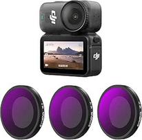CYNOVA Osmo Nano ND filtras, 3 filtrų pakuotė ND8, ND16, ND32, Osmo Nano filtrų rinkinys, suderinamas su DJI Osmo Nano, poliarizacinis neutralaus tankio HD stiklas, daugiafunkcinis pilkas filtras, Osmo Nano priedai
