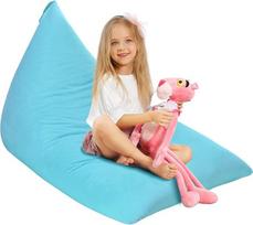 D. Aubliss Velvet Bean Bag užvalkalas tik žaislas, poilsio kėdė su 23" YKK užtrauktuku, tinka mergaitėms, mažyliams, vaikams, aksominė mėlyna