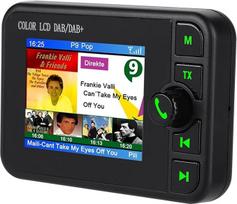 DAB adapteris automobilių radijui, automobilių FM siųstuvas, automobilių radijas su 2,4 colio spalvotu LCD ekranu, 170–240 MHz DAB / 87,5–108 MHz FM, muzikos atkūrimas, skaitmeninis radijas