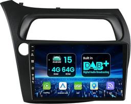 DAB+ |Carplay| DSP Android 15 Autoradio Für Honda Civic VIII 2006-2011 |Kamera+MIC |4G+64G| WiFi/BT5.0/Lenkradsteuerung/RDS