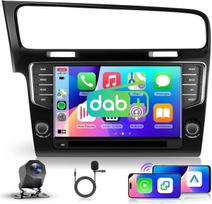 DAB+: 2G + 64G Android automobilinis radijas VW Golf 7 2013-2017, 9 colių jutiklinis ekranas su DAB antena Belaidis Carplay su Android automobiline navigacija GPS WiFi Mirror Link Bluetooth FM/RDS/EQ vairas